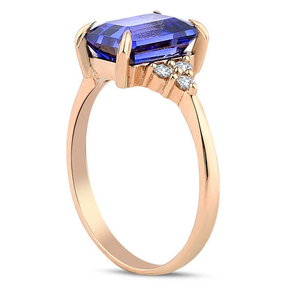 2.85 Carat Diamond Sapphire Ring