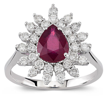 3.07 Carat Diamond Ruby Ring