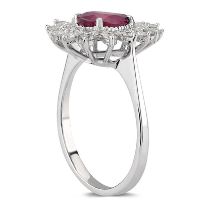 3.07 Carat Diamond Ruby Ring