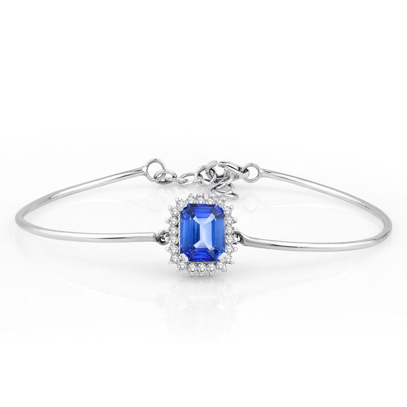 3.30 Carat Diamond Sapphire Bracelet