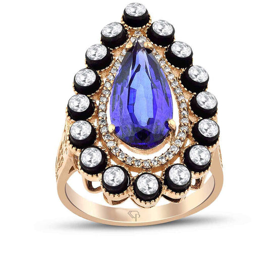 4.59 Karat Diamond Sapphire Ring