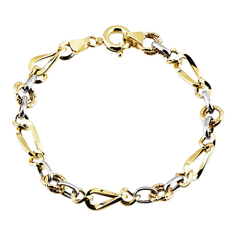 Solid Gold Bracelet Hollow Design 14K Solid Gold