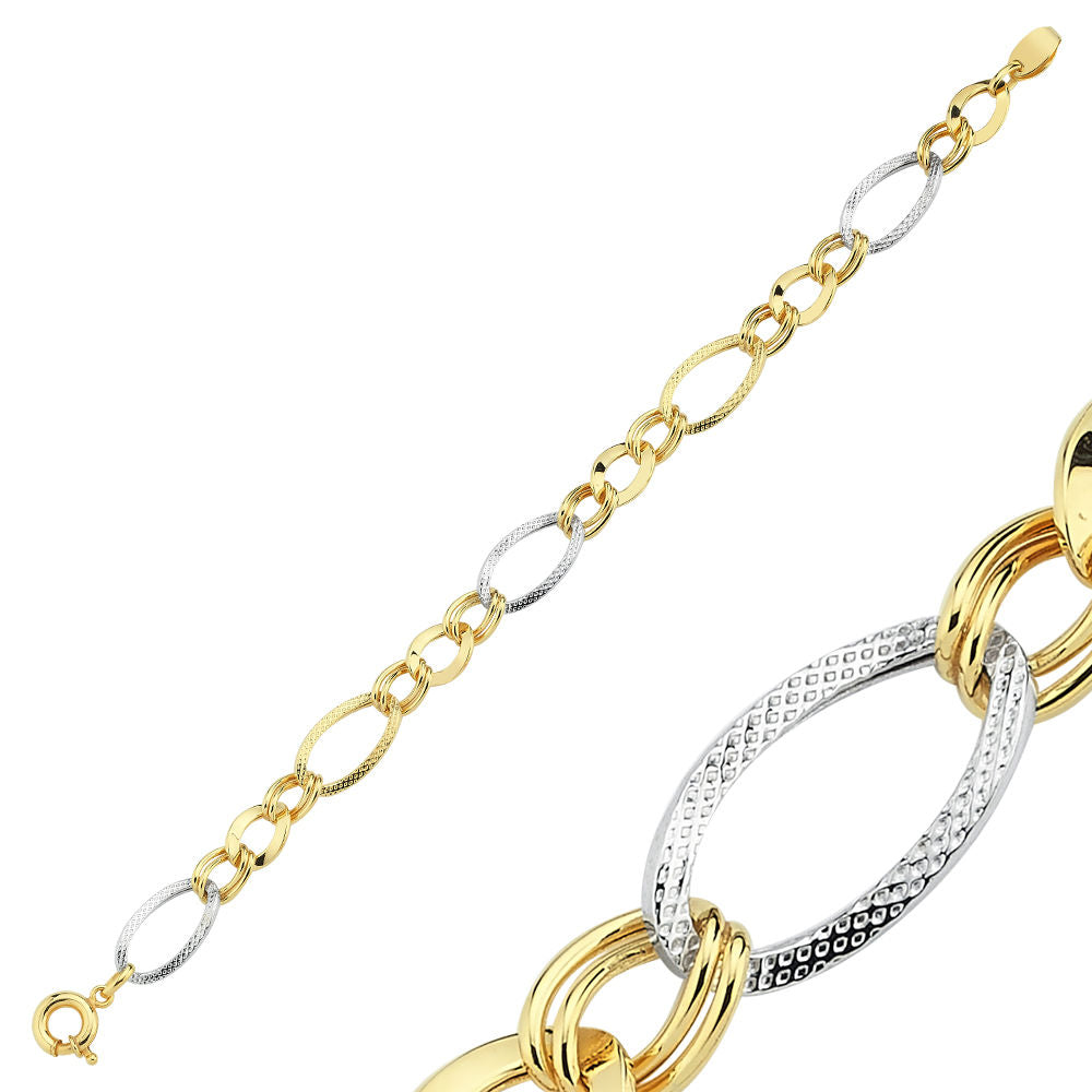 Solid Gold Bracelet Hollow Design