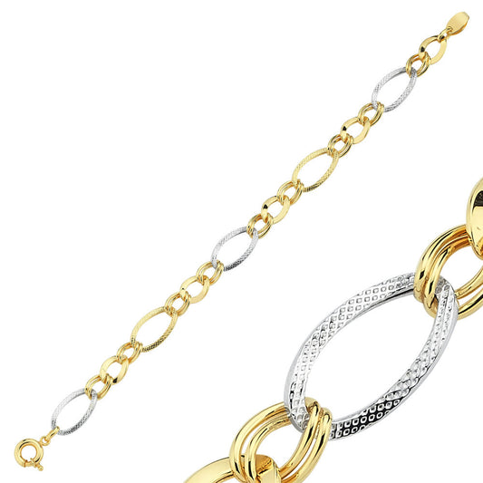 Solid Gold Bracelet Hollow Design