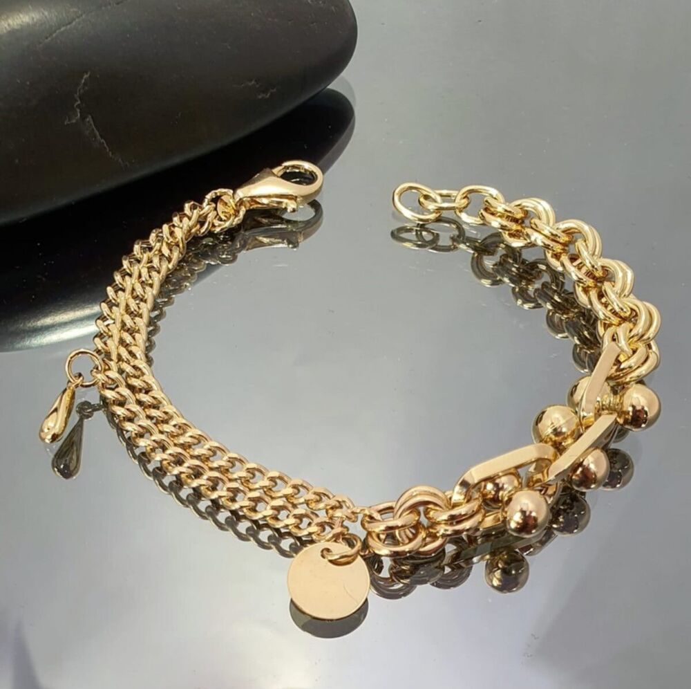 Solid Gold Bracelet Special Design 14K