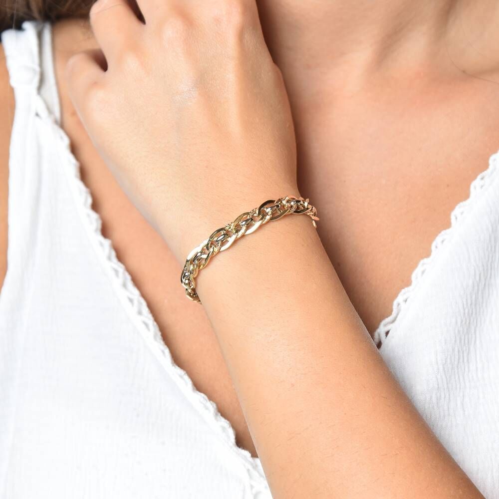 Solid Gold Bracelet Hollow