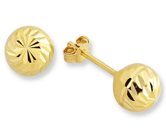 Solid Gold Kids Earrings Ball Model