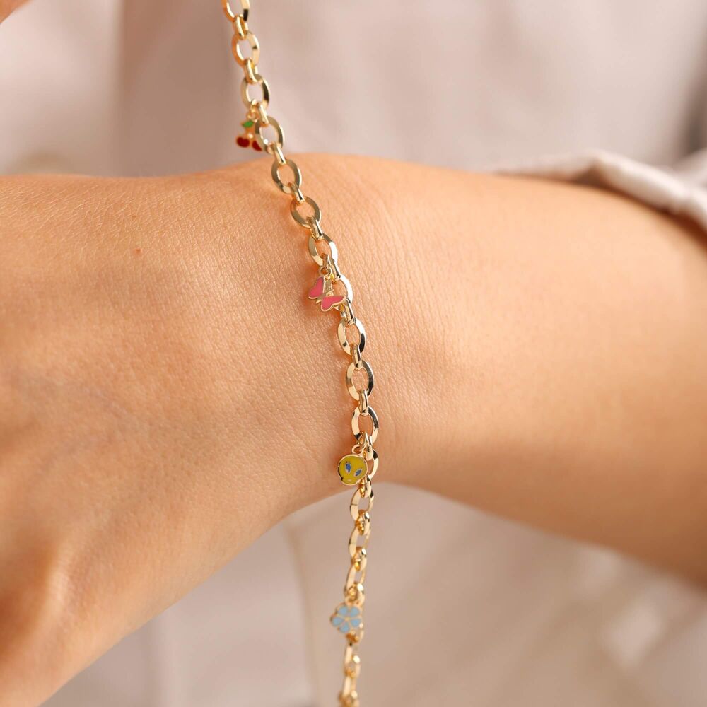 Solid Gold Kids Lucky Bracelet