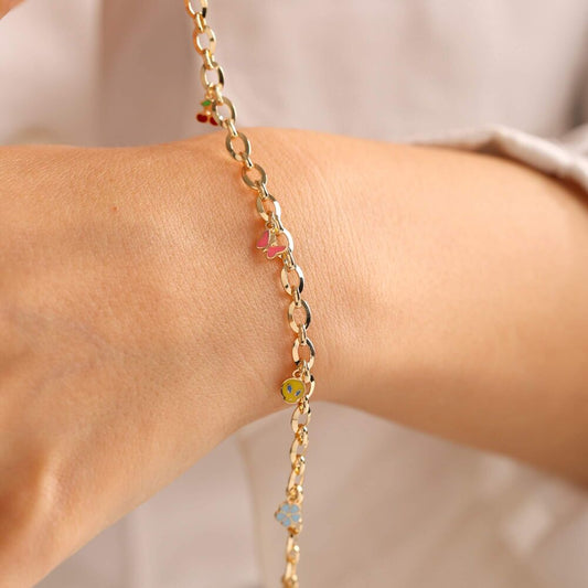 Solid Gold Kids Lucky Bracelet