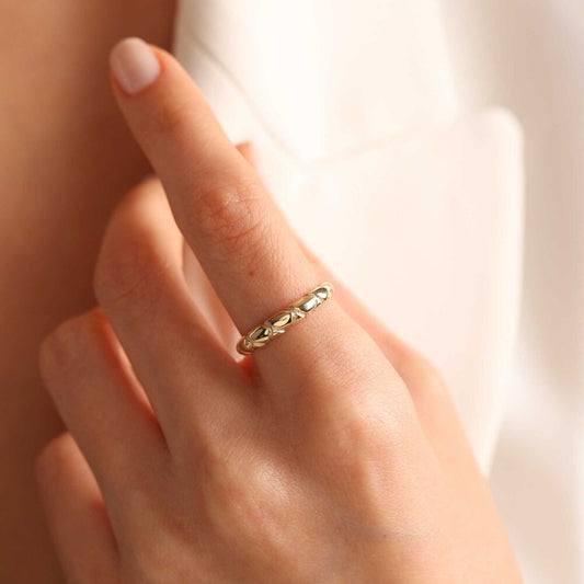 Solid Gold Dainty Ring