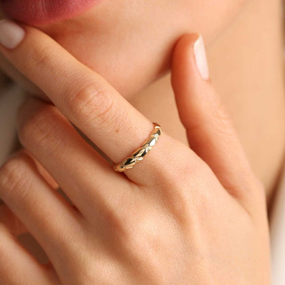 Solid Gold Dainty Ring