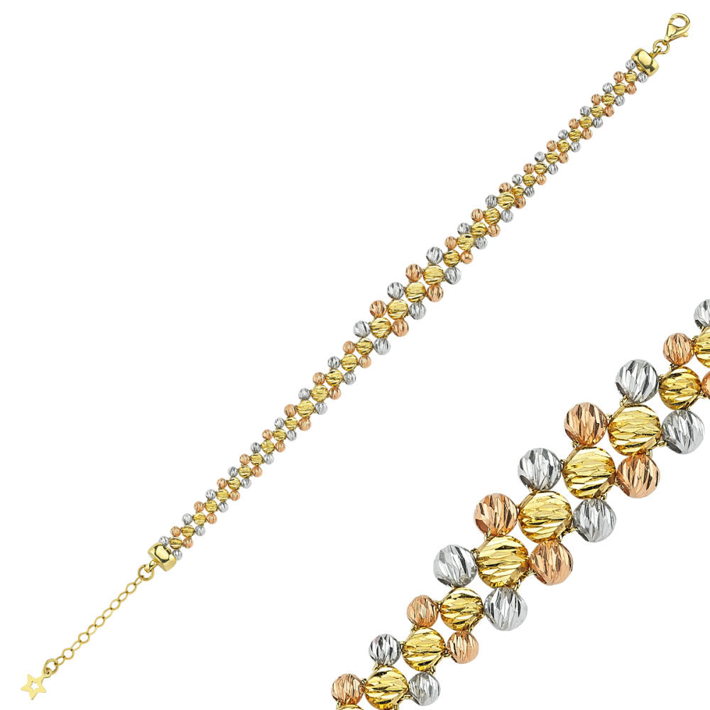 Solid Gold Dorica Bracelet Triacolor