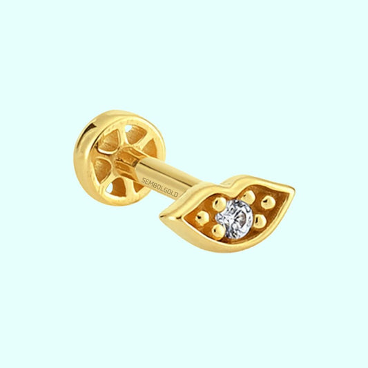 Solid Goldps Tragus Piercing 14K