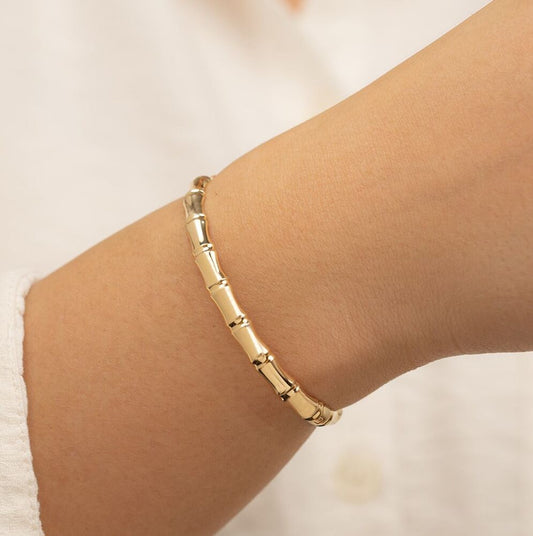 Solid Gold Fission Handcuff Night Bracelet