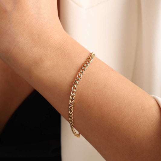 Solid Gold Gourmet Bracelet 3 mm