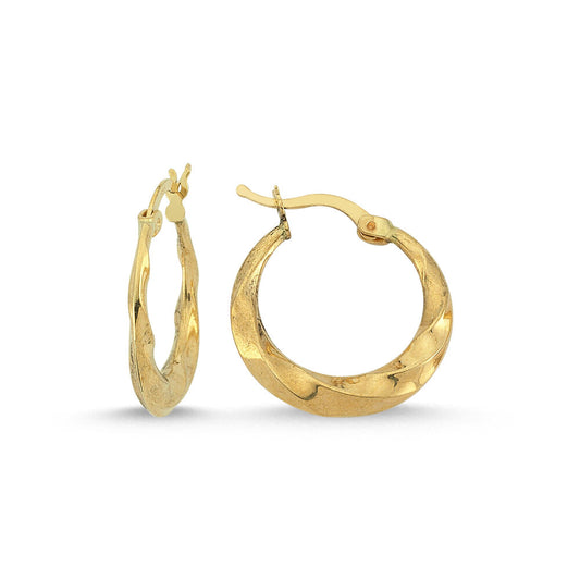 Solid Gold Hoop Earrings 2.0 cm 14K