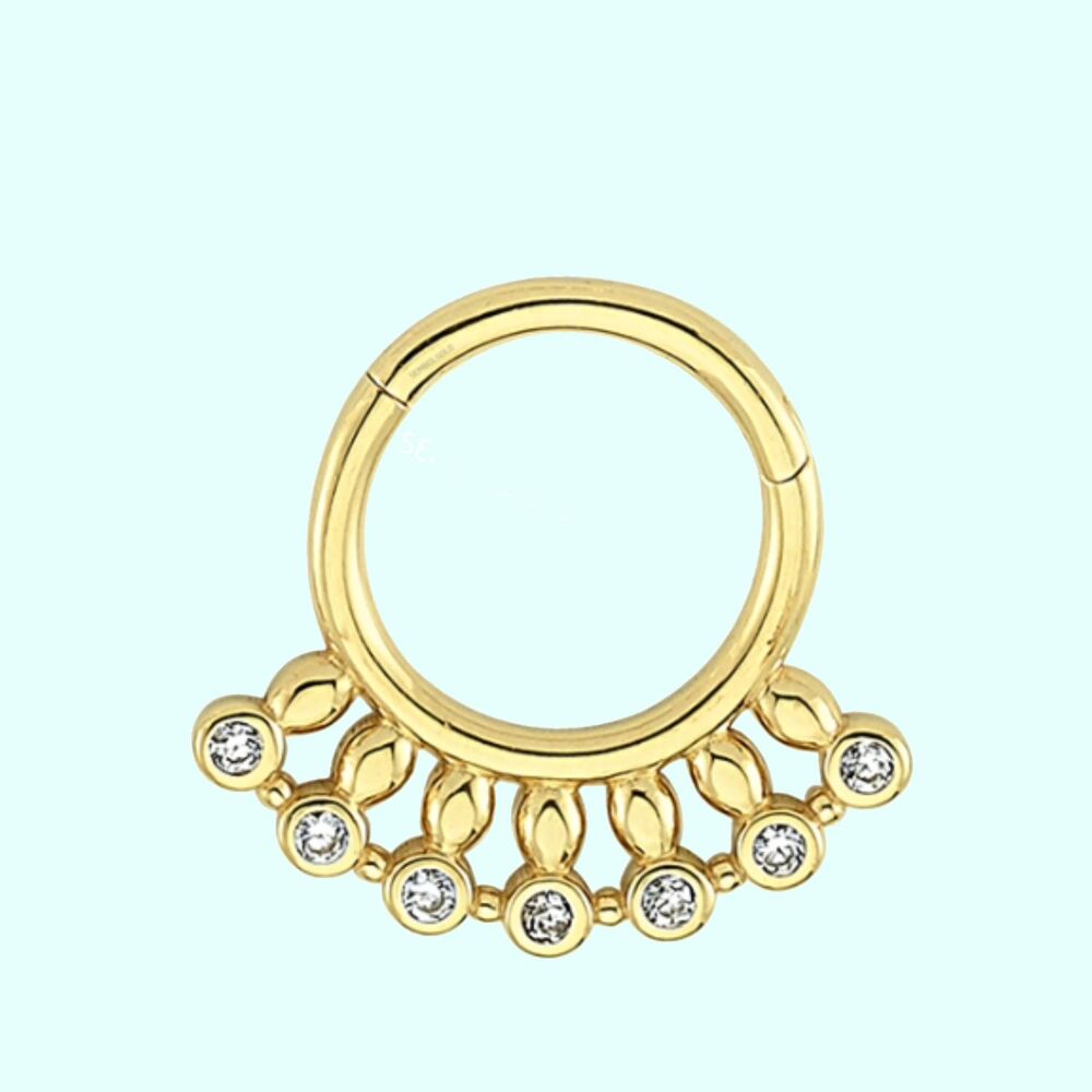 Solid Gold Hoop Piercing 14K