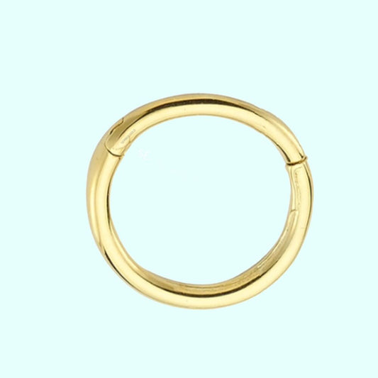 Solid Gold Hoop Piercing Simple 14K