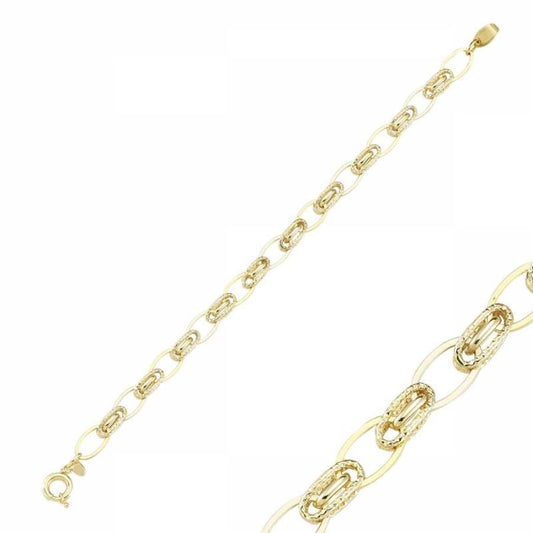 Solid Gold Hollow Bracelet