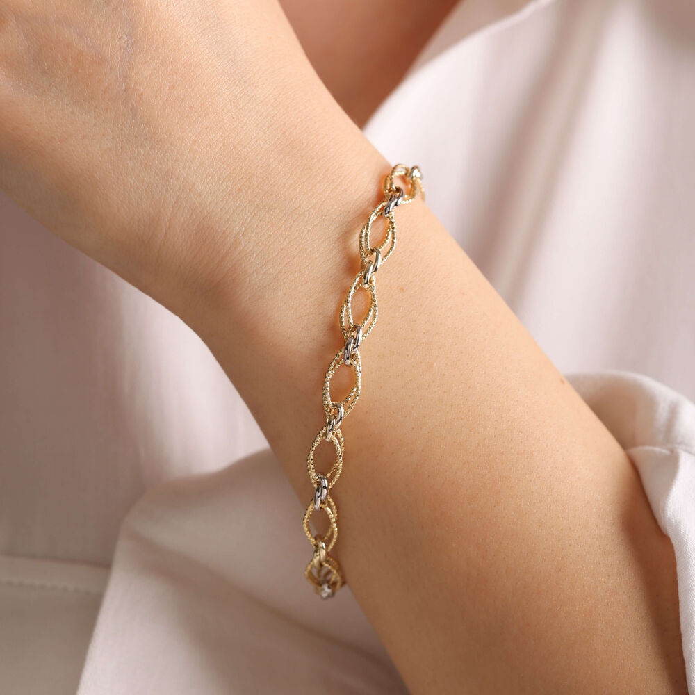 Solid Gold Hollow Bracelet