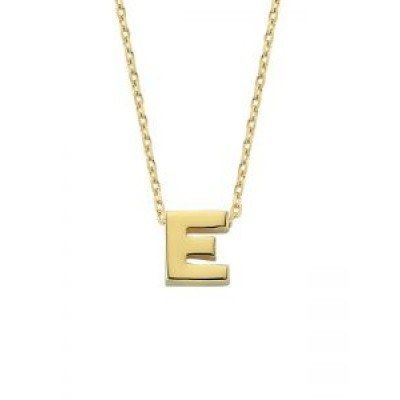 Solid Gold Initial Necklace