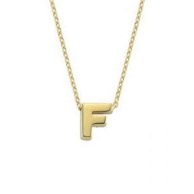 Solid Gold Initial Necklace