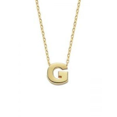 Solid Gold Initial Necklace