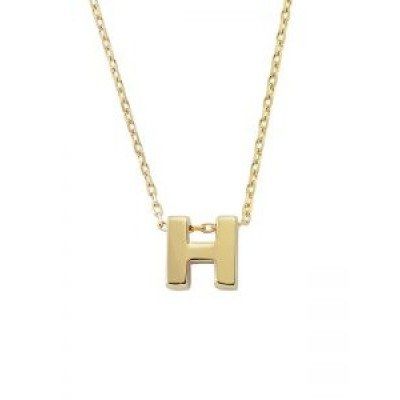 Solid Gold Initial Necklace