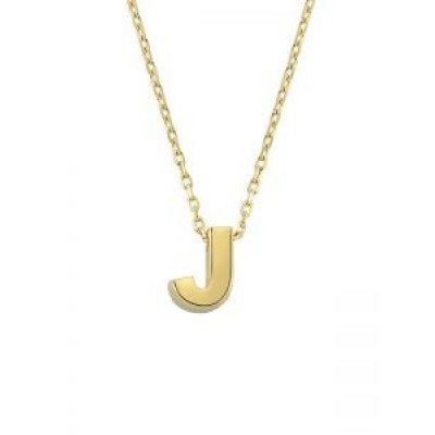 Solid Gold Initial Necklace