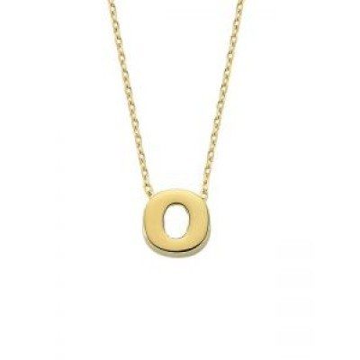 Solid Gold Initial Necklace