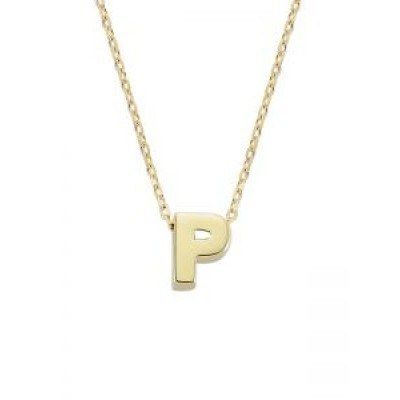 Solid Gold Initial Necklace