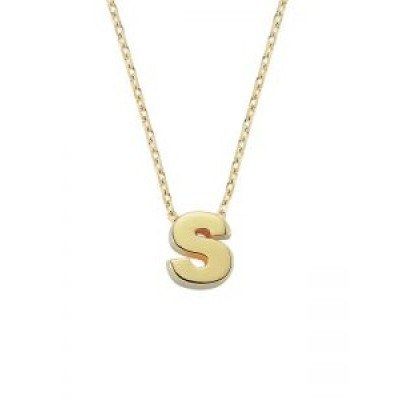 Solid Gold Initial Necklace