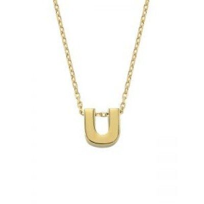 Solid Gold Initial Necklace