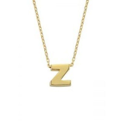 Solid Gold Initial Necklace