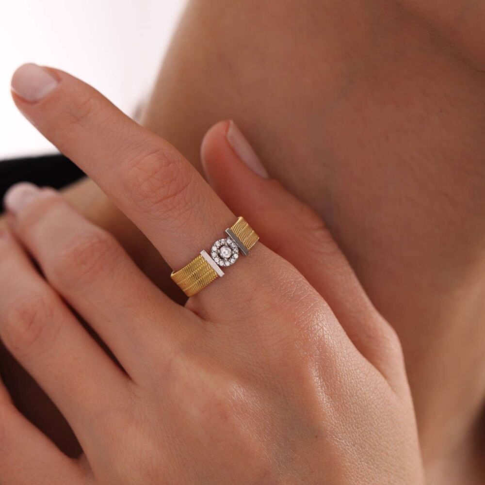 Solid Gold Wicker Ring