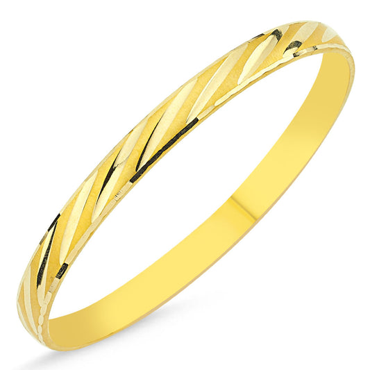 Solid Gold Striped Bracelet