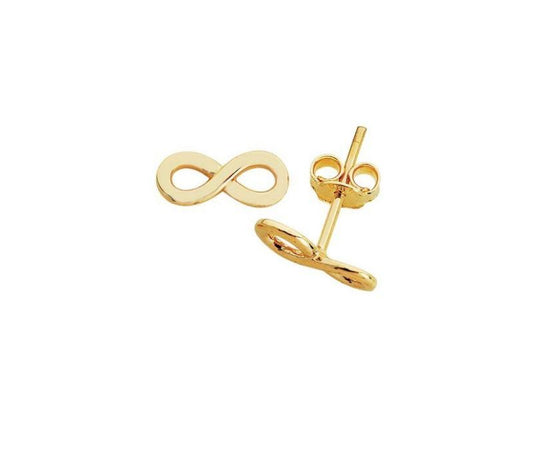 14K Solid Gold Infinity Earrings