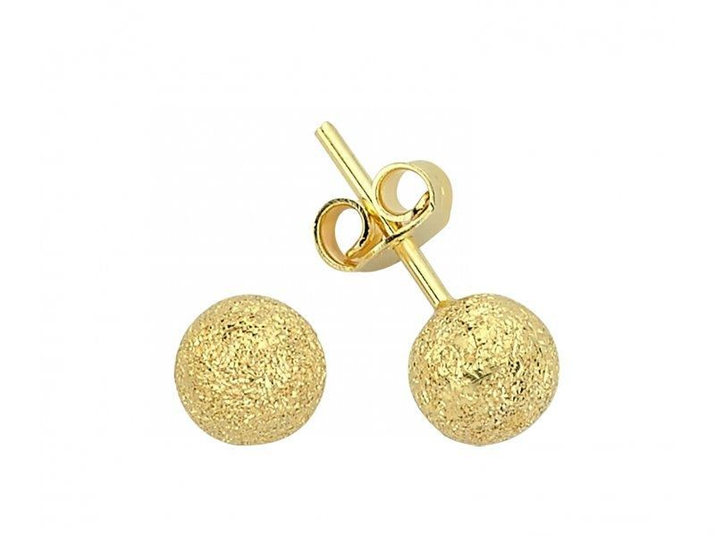 14K Solid Gold Ball Form Earrings