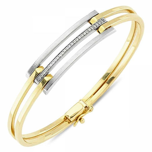 Solid Gold Rib Bracelet