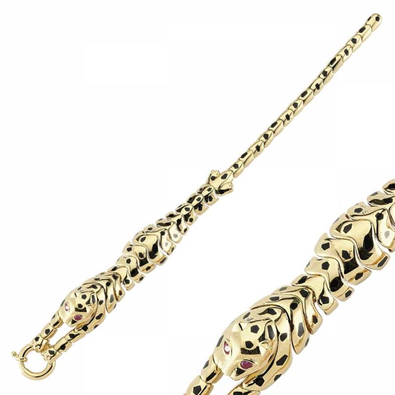 Solid Gold Tiger Bracelet