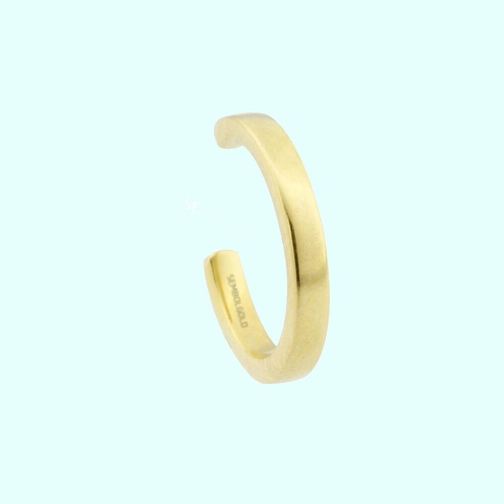 14K Solid Gold Simple Earcuff Earrings