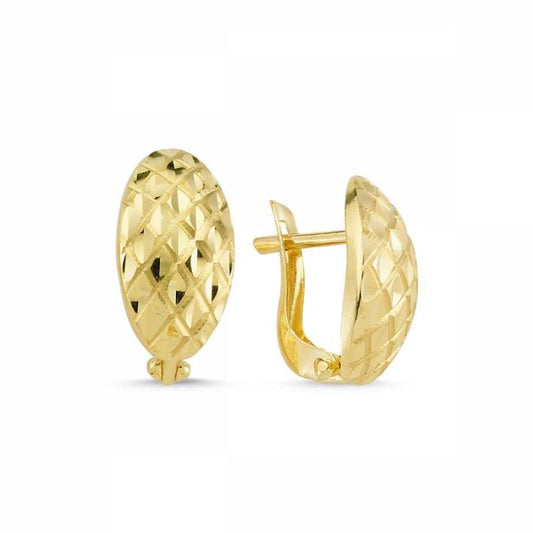 Solid Gold Earrings J Model