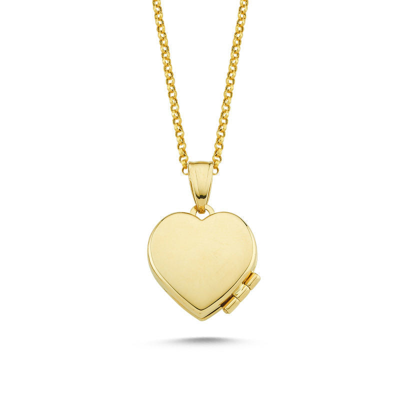 Solid Gold With Picture Necklace Doc Chain Heart