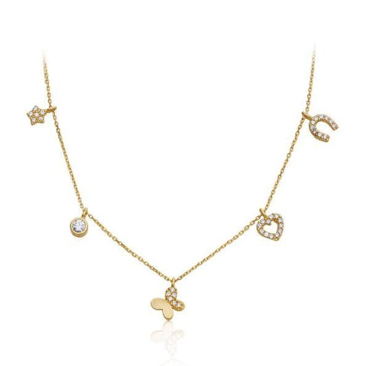 Solid Gold Lucky Necklace 14K