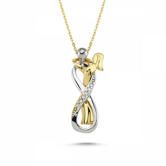 14K Solid Gold Valentine's Wedding Necklace