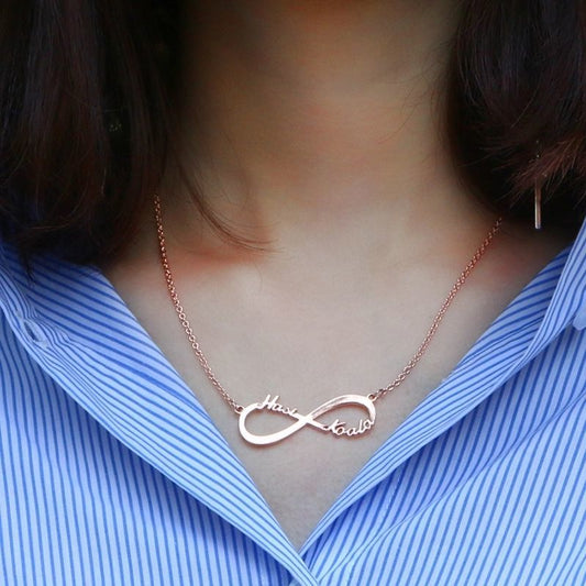 Solid Gold Infinity Personalized Name Necklace