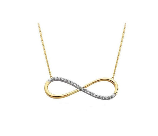Infinity Solid Gold Necklace 14K