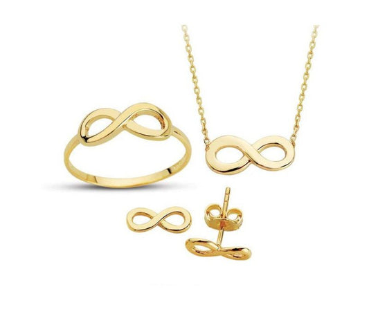 Solid Gold Infinity Set