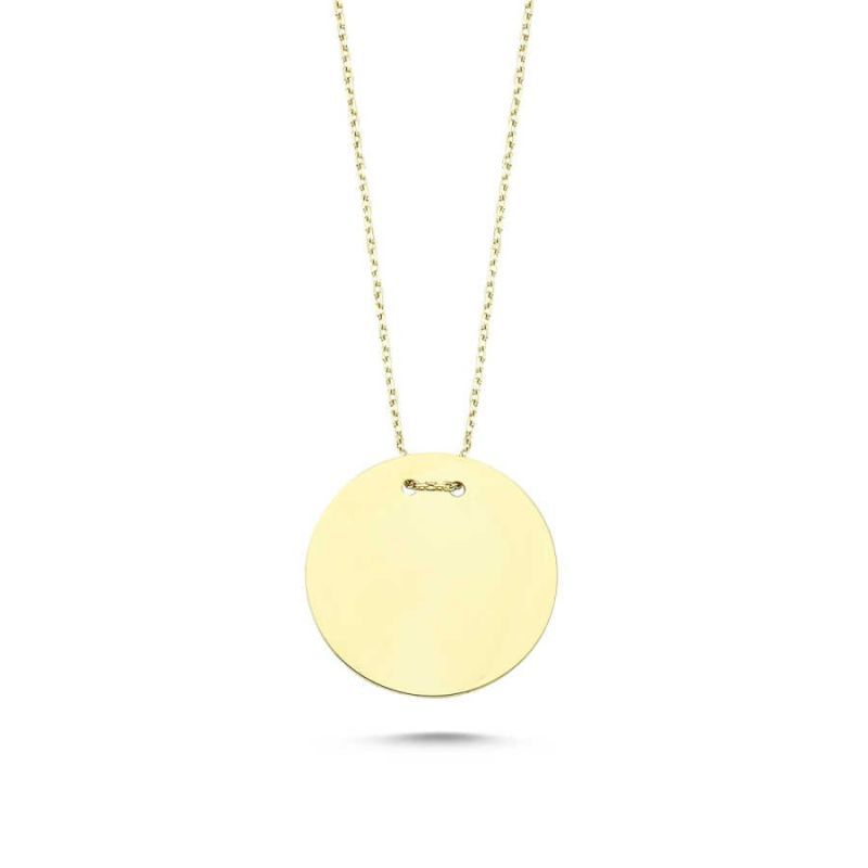 Solid Gold Plate Name Necklace
