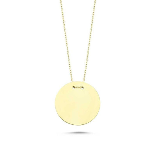 Solid Gold Plate Name Necklace